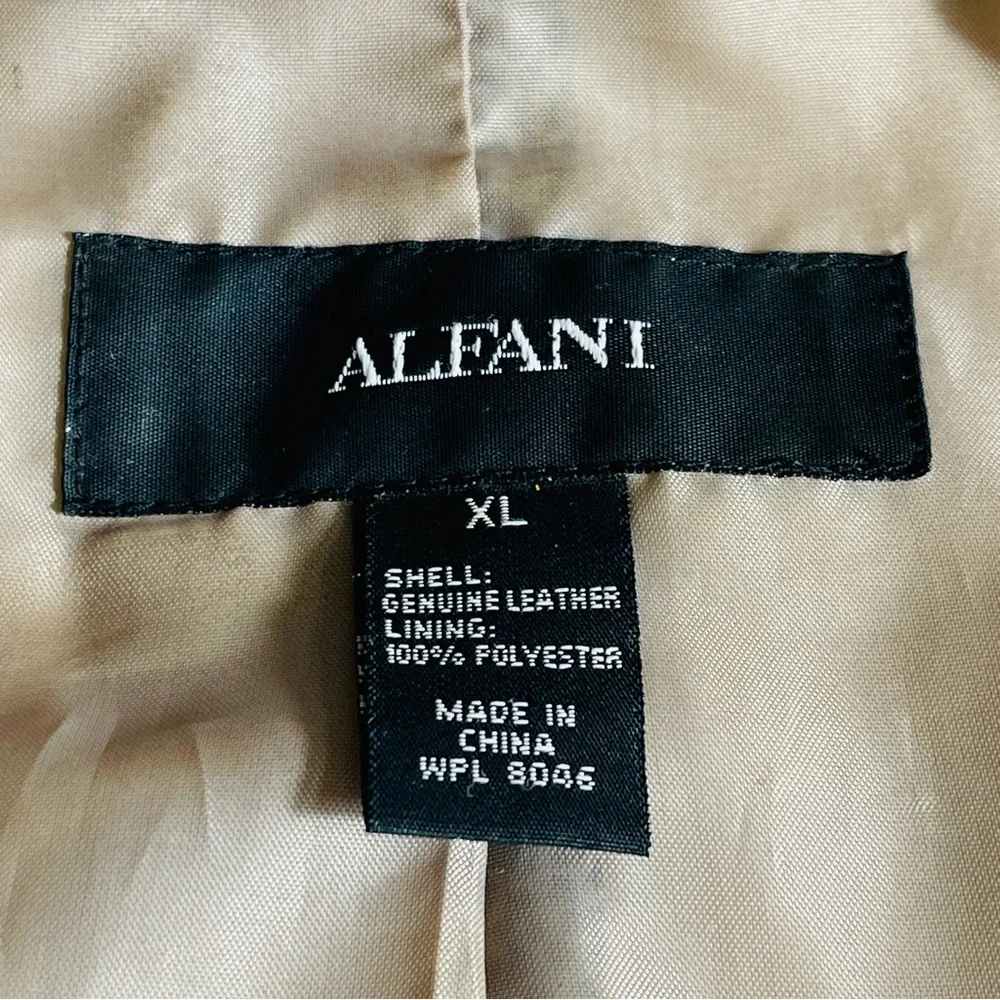 Alfani GenuineLeather Python-Embossed Moto Jacket/ Size XL - Picture 7 of 16